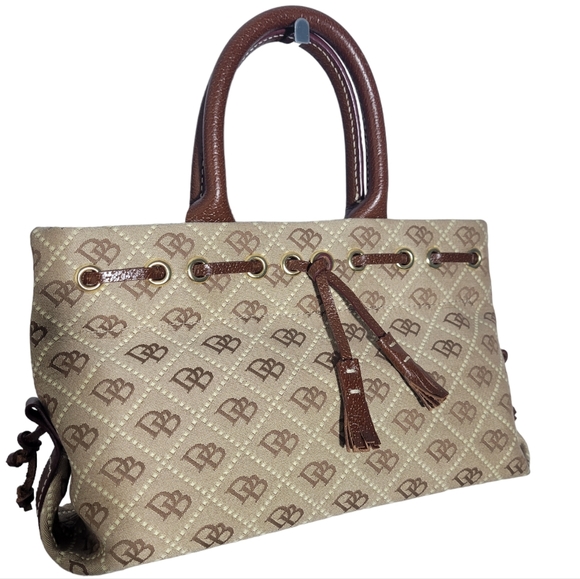 Dooney & Bourke Handbags - Vintage Dooney & Bourke Monogram Canvas with Leather